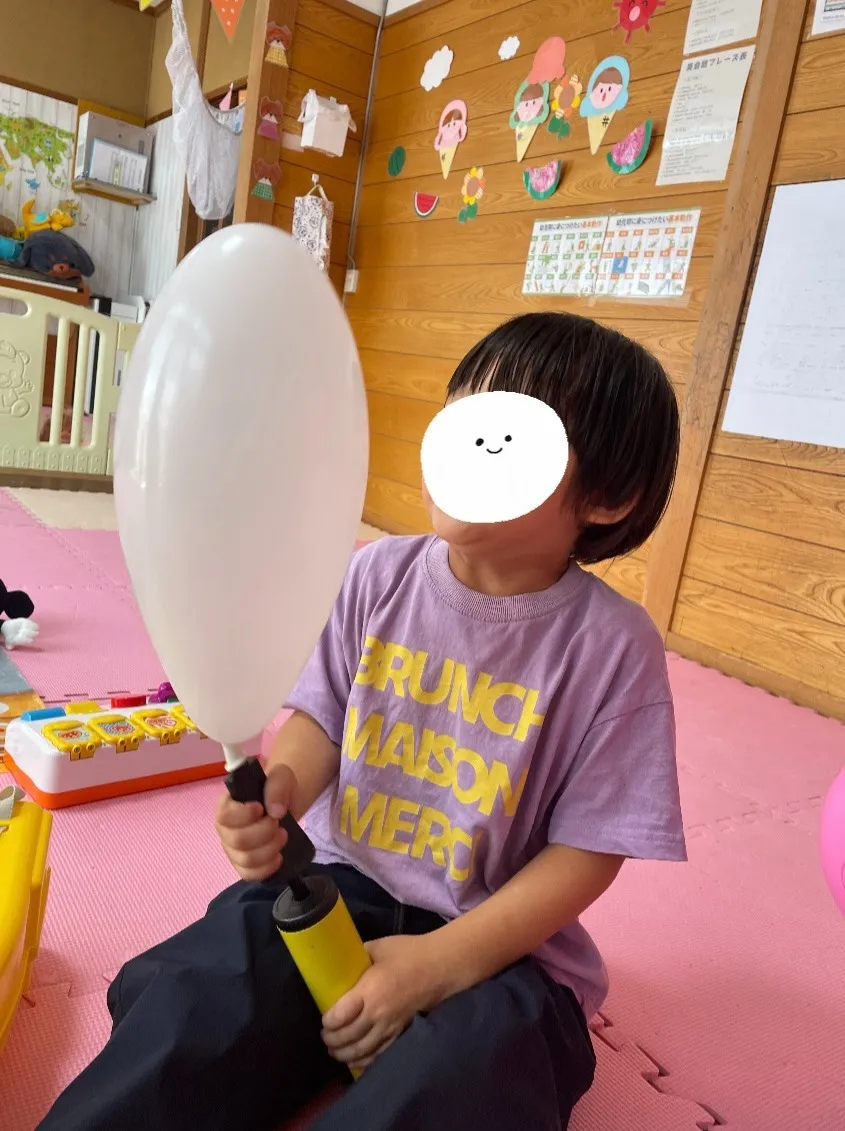 大きな風船できた〜！