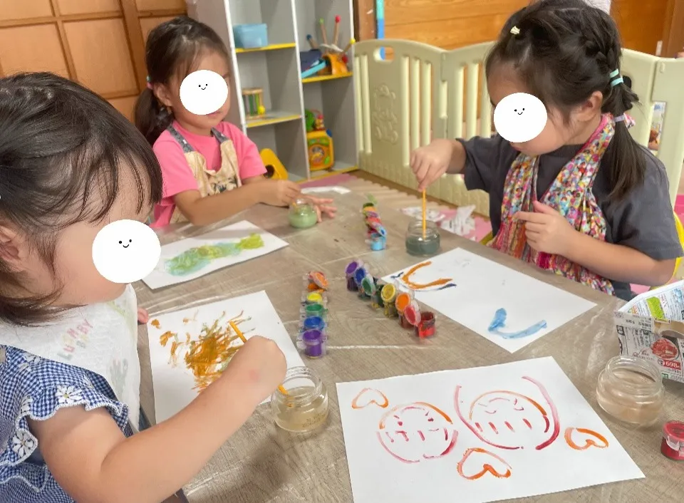 敬老の日のお絵描きをしました！