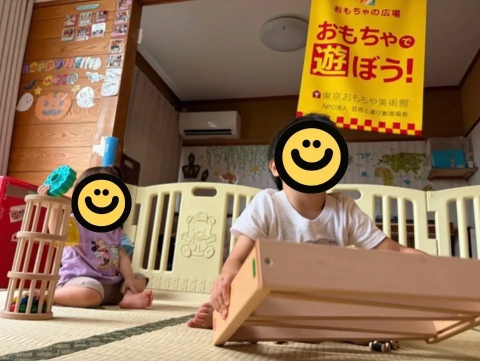 木のおもちゃに癒されたね♡